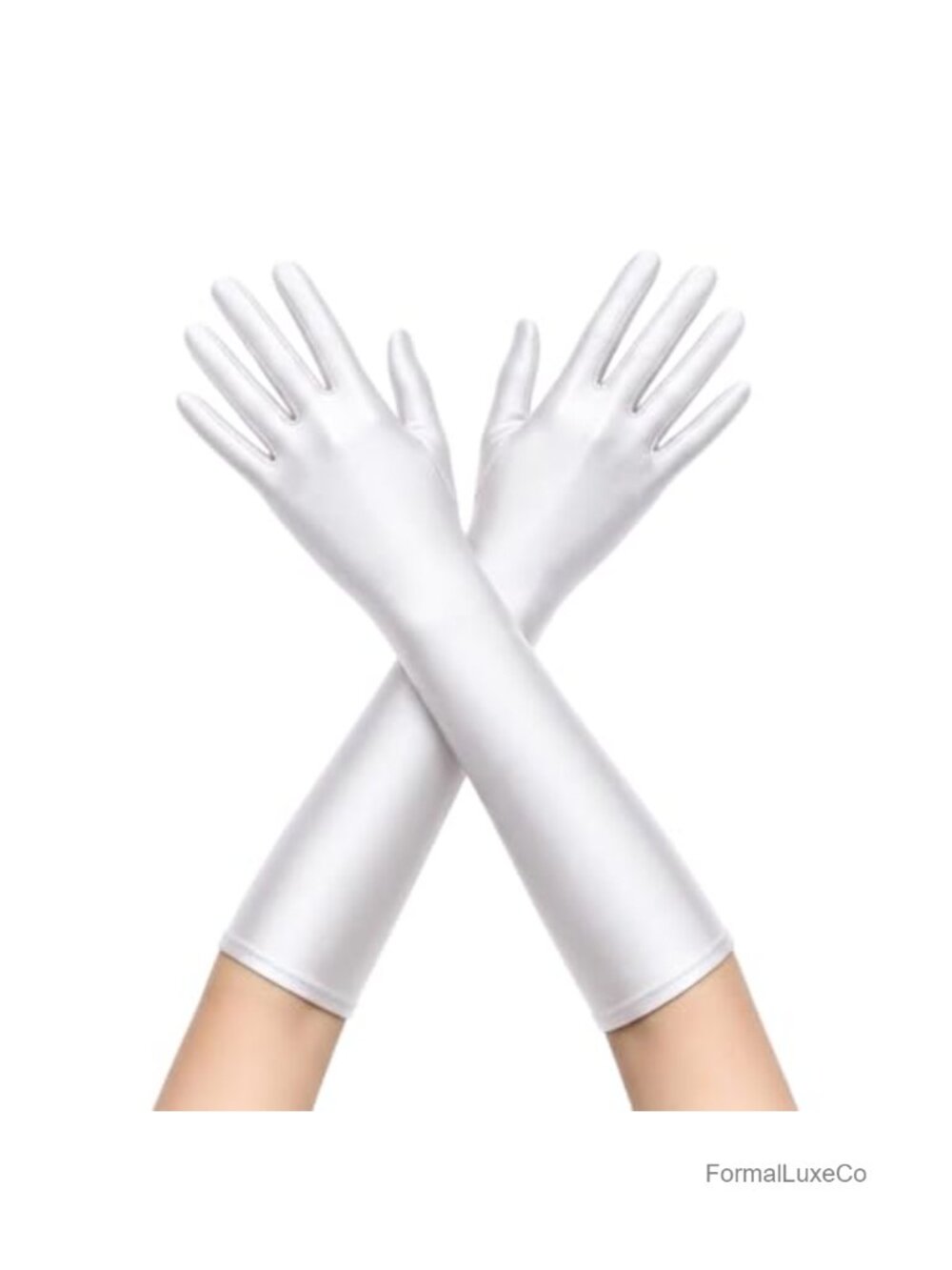 Long Satin Opera Gloves Elbow Length 1920s Flapper Costume Accessory